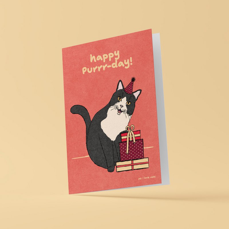 Carte de voeux «Happy Purrr-Day»