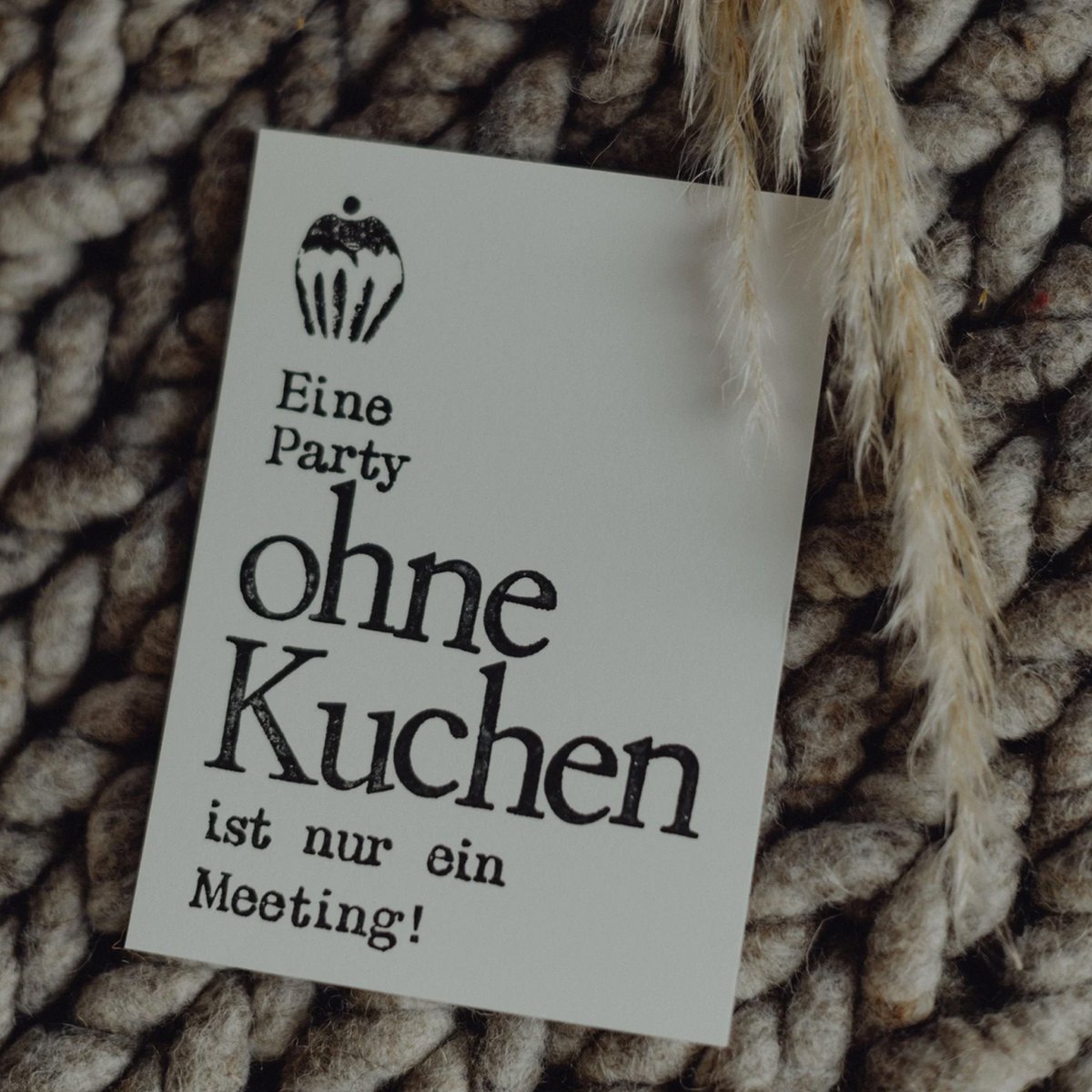 Stemplet postkort "Party ohne Kuchen"