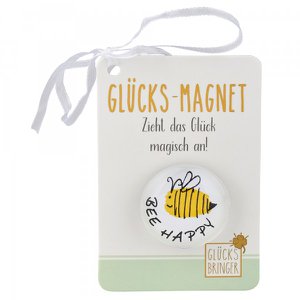 Lucky magnet made of glass, bee