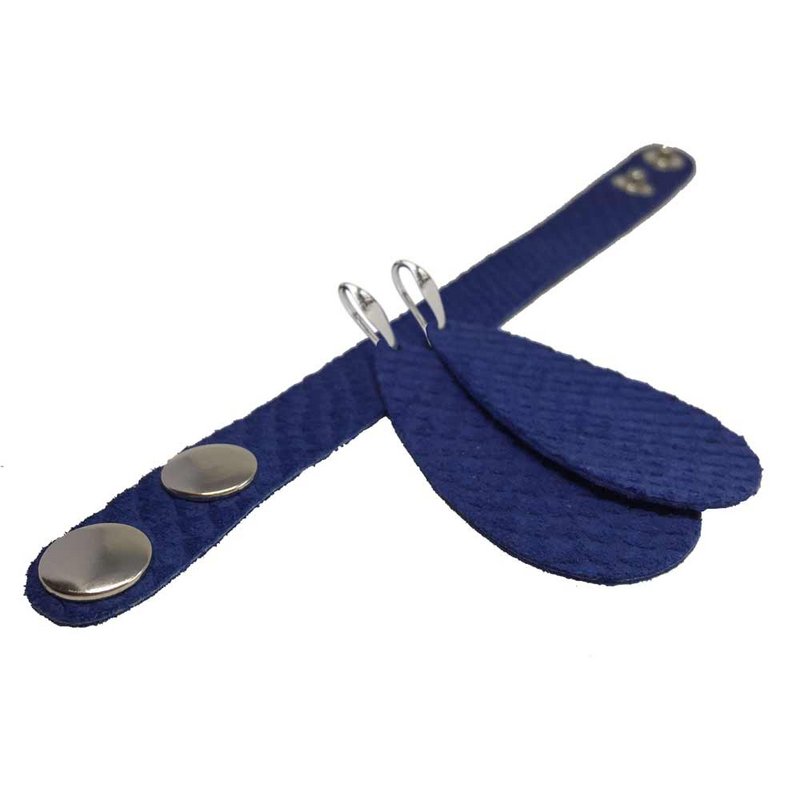 Pendientes de cuero 'Gotas de Alegría', Azul Brisa