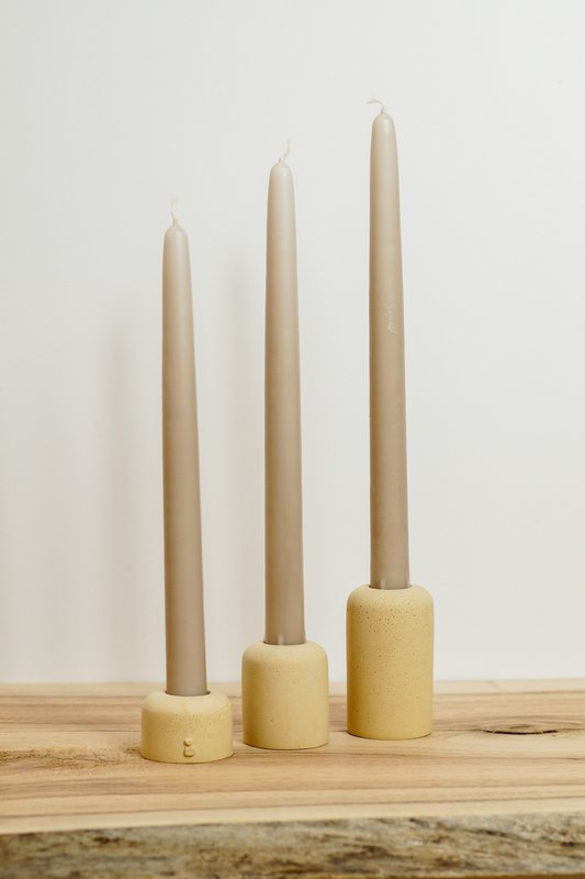 Beige lysestager