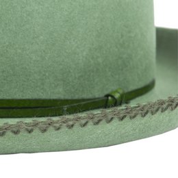 FELT HAT - leather and knit bond, unsewn edge
