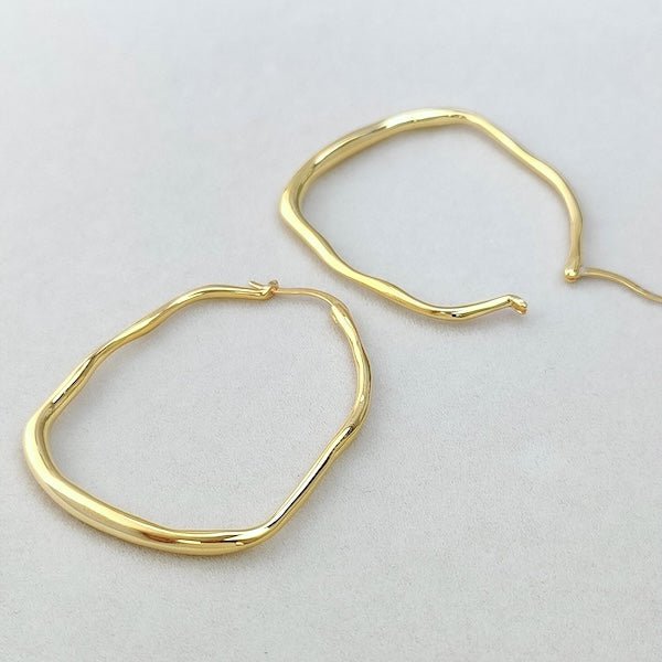 Orecchini a cerchio artistici minimalisti in stile giapponese