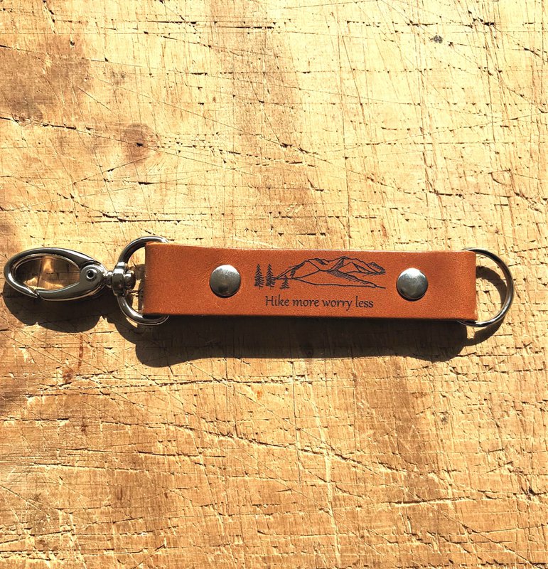 Custom trigger snap leather key fobs with your logo engraved