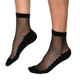 Calcetines voile transparente resistente - Be a Queen - Negro