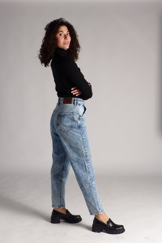 Damen-MOM-Jeans – High Waist – neu interpretierter 80er-Jahre-Stil