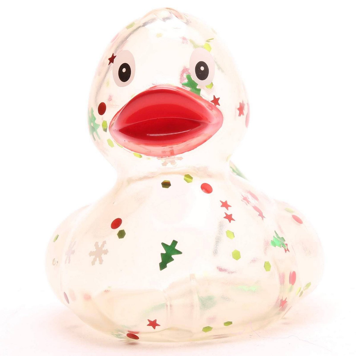 Rubber duck Xmas glitter - red beak - rubber duck