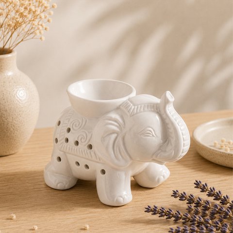 Ceramy series perfume burner - White Tandor - Scented Atmosphere - Fashionable handcrafted object - Easy aromatherapy