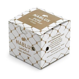 Nablus Jabón blanco de aceite de oliva orgánico Nabulsi, aprox. 130g