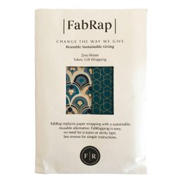 Furoshiki Gift Wrap Art Deco & Ocean Fabric Gift Wrap - Doble cara (Reversible)