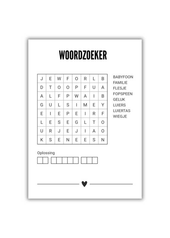 A6 Postcard • Wordzoeker • dziadek