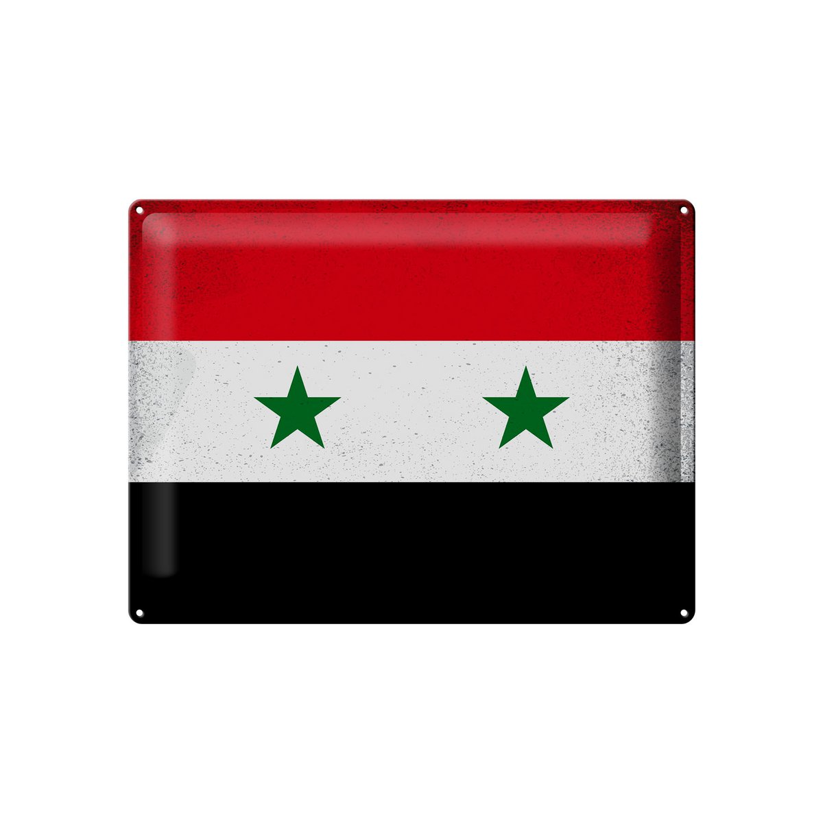 Tin Sign Flag Syria 40x30cm Flag of Syria Vintage