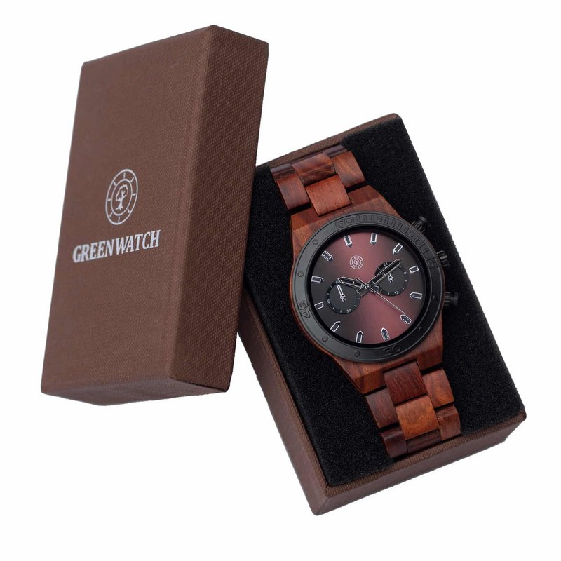 Greenwatch | Etain | Wooden Watch Men | Cherry wood