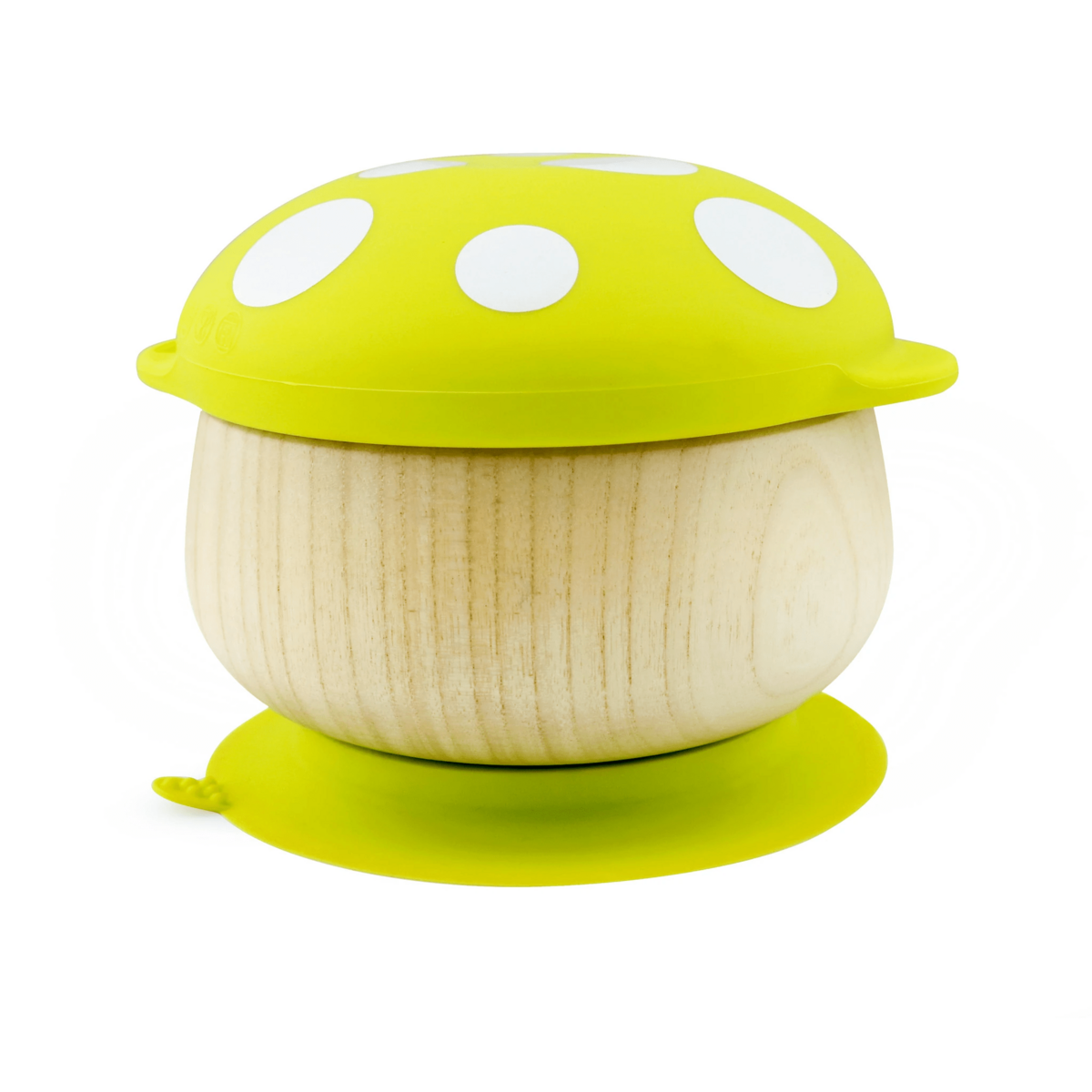 Haakaa Wood bowl with lid and suction cup