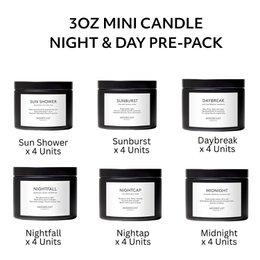 Confezione preconfezionata di candele Moodcast Night & Day da 3 once