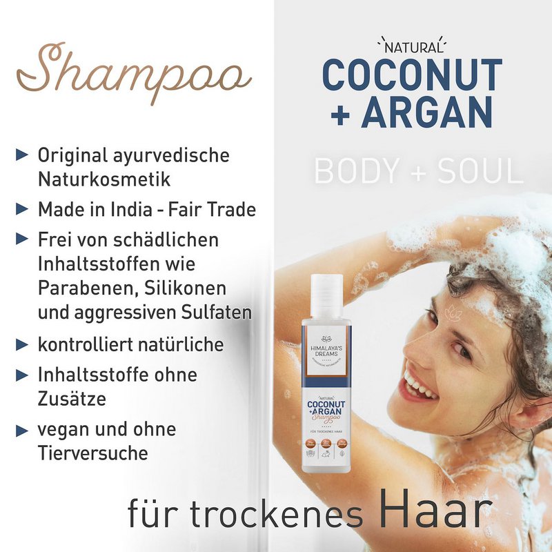 Ayurveda Shampoo Coconut&Argan 200ml ZERTIFIZIERTE NATURKOSMETIK