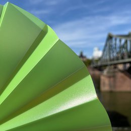 Éventail à main, éventail, éventail, citron vert translucide