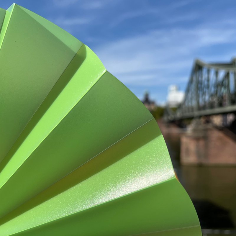 Éventail à main, éventail, éventail, citron vert translucide
