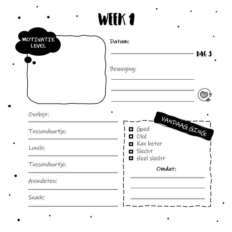 Libro de relleno SilliBeads - Mi diario de adelgazamiento - Tapa dura Wire-o (GAMA NEGRO/BLANCO)