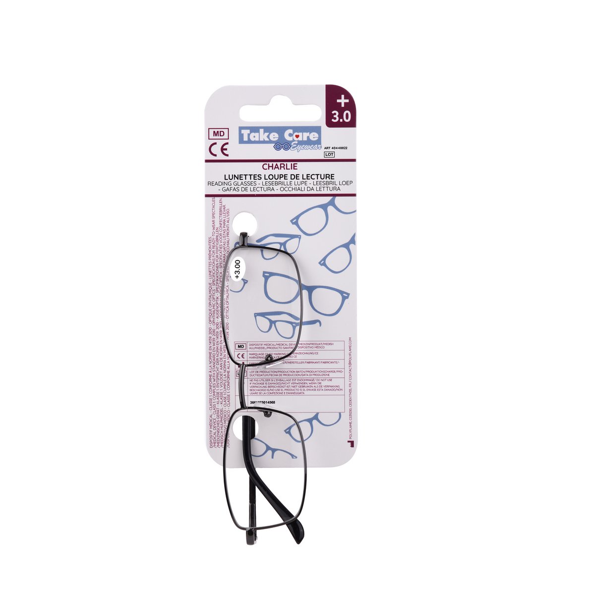 Leesbril – Charlie Metal Zwart +3.0