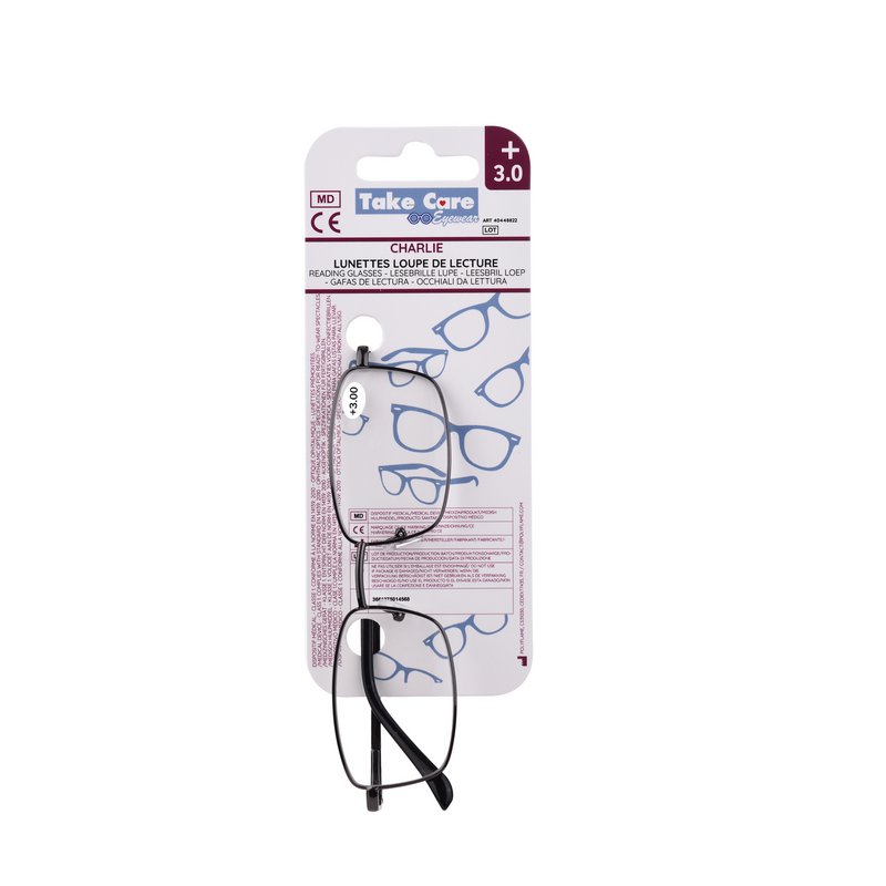 Leesbril – Charlie Metal Zwart +3.0