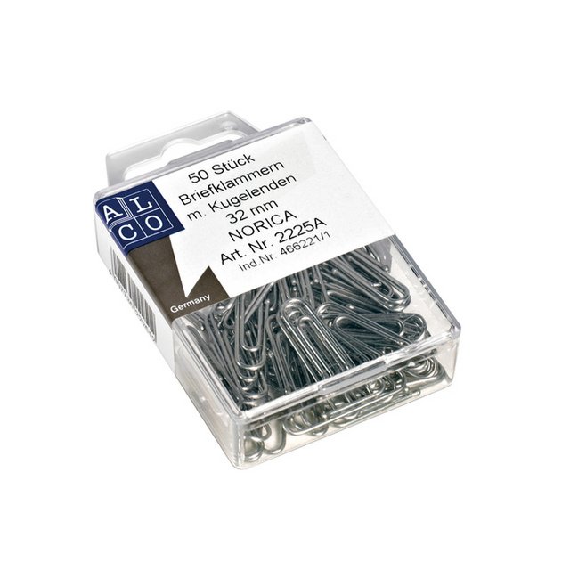 Clips Norica 32mm galvanizados con punta esférica para colgar caja de 50 piezas