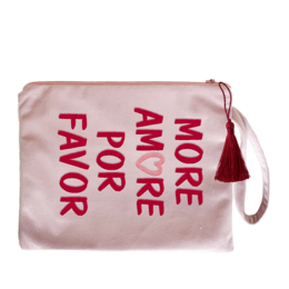 Cosmetic bag including "more Amore Por Favor"