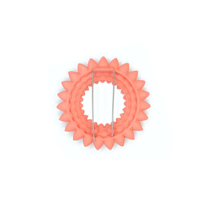 Dahlia broche Coral