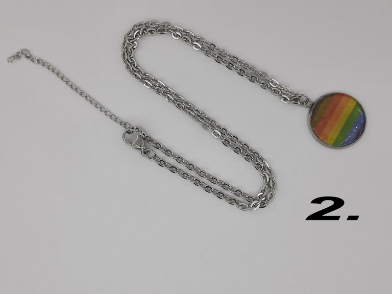 %231187 rainbow pride halskæde sæt