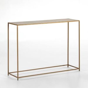 CONSOLA 102X30X76 METAL DORADO CON CENEFA GRIEGA TH3174500