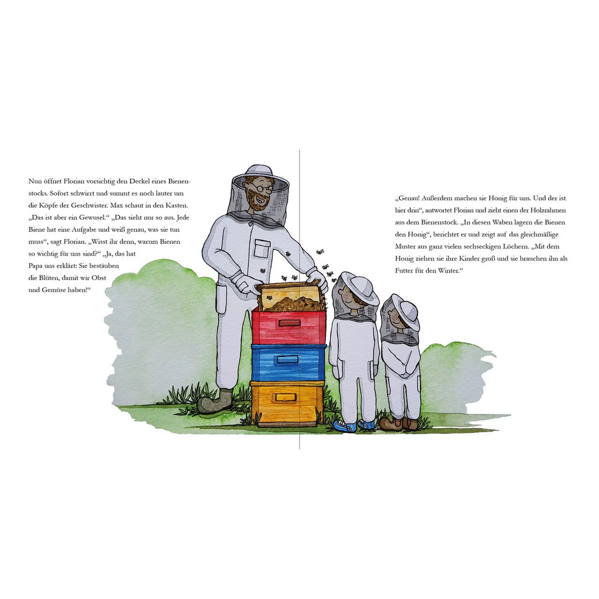 Lotte und Max besuchen die Bienen