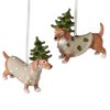 Kersthanger hond polyresin 10,5x8,5x4cm