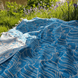 Asciugamano Hammam Nettuno in cotone jacquard