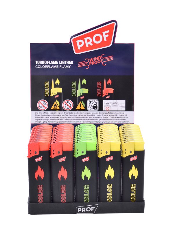 Présentoir 50 briquets rubber toch