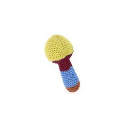 Crochet Rattle Mushroom Lime