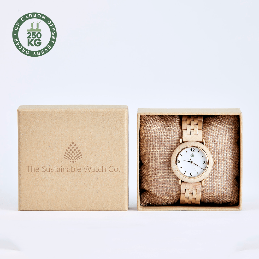 Minimalist Wrist Watch, Womens Accessories, Beige Wood Watch, Elegant Wrist Watch, Sustainable Watch, Holiday Gifts For Her ~ The Birch