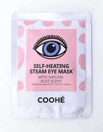 A self-heating steam eye mask with a rose scent, designed to provide soothing and relaxing eye care.