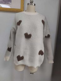 Modetøj til kvinder Love Langærmet striktrøje