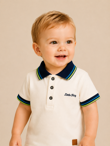 Baby Polo "Snow White" (Lycra Piqué)