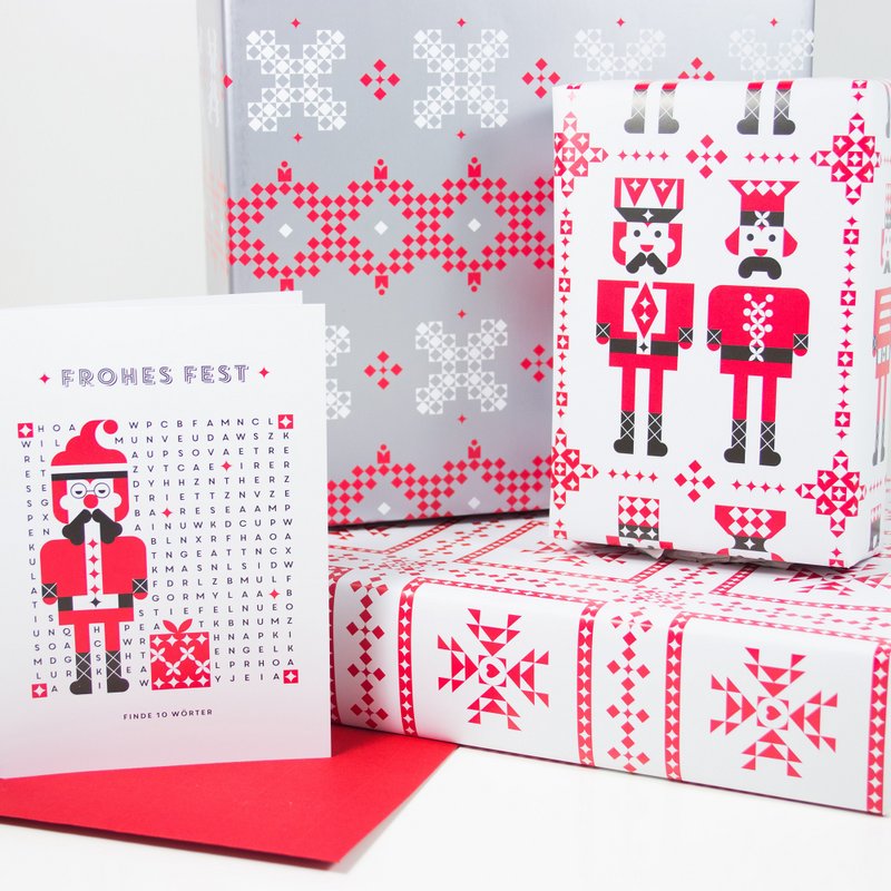 Geschenkpapier Nussknacker