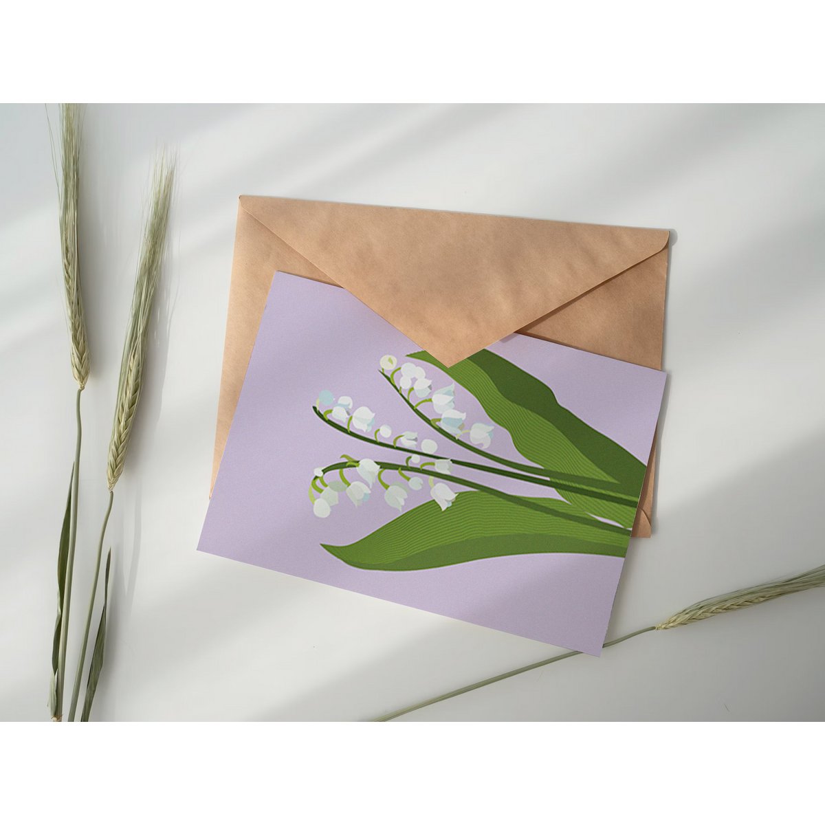 Carte Postale Florale - Muguet