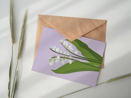 Carte Postale Florale - Muguet