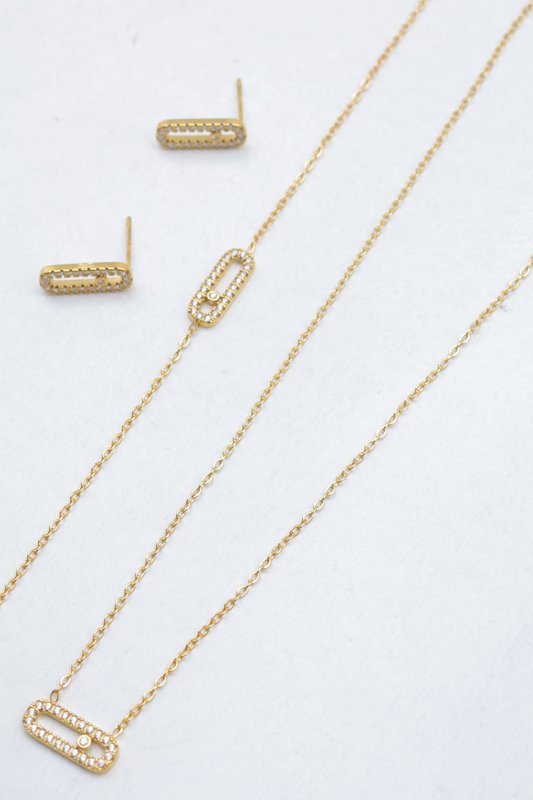 Parure de bijoux en acier inoxydable