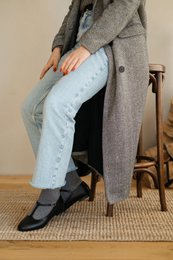 Leren ballerina's - Lotta - Zwart 34-42
