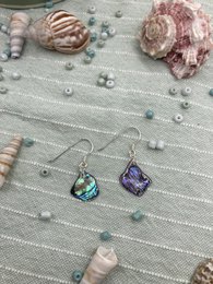 Abalone Muschel Ohrringe | Silberner handgemachter Surfer-Vibe