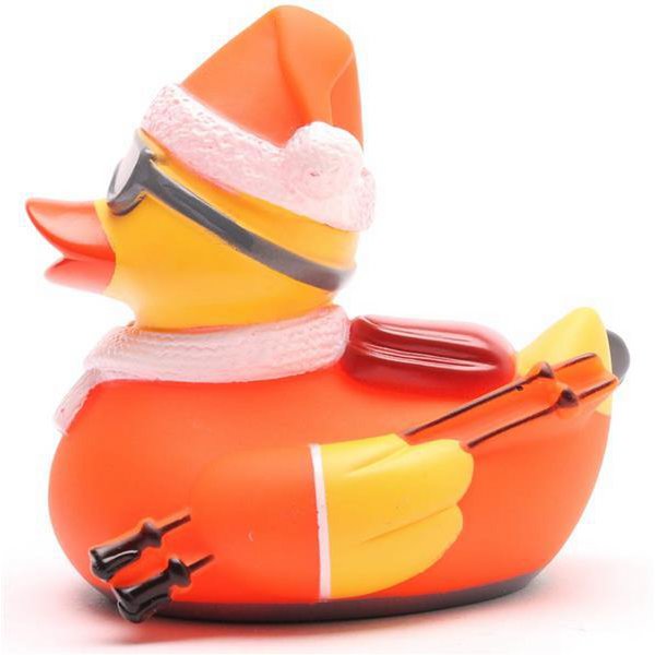 Rubber duck skier - white/red rubber duck