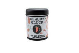 Gewürz-Glück Real Guys Gift Box - Set of 4 Spice Jars with Real Guy Steak Spice, Everyday Hero All-Round Spice, Great Tuber Potato Spice & Devil's Stuff Chili Spice