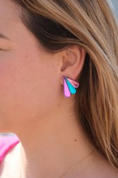 Boucles d'Oreilles Puces Miroirs Armance