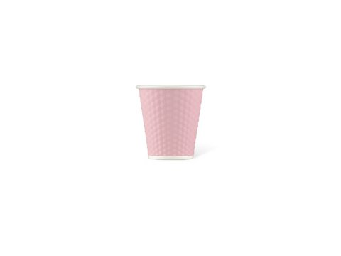 Porcelain cup LAP 180ml with silicon. grip honeycomb Pink Pastel