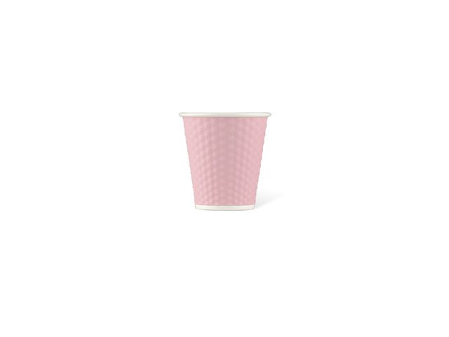 Porcelain cup LAP 180ml with silicon. grip honeycomb Pink Pastel